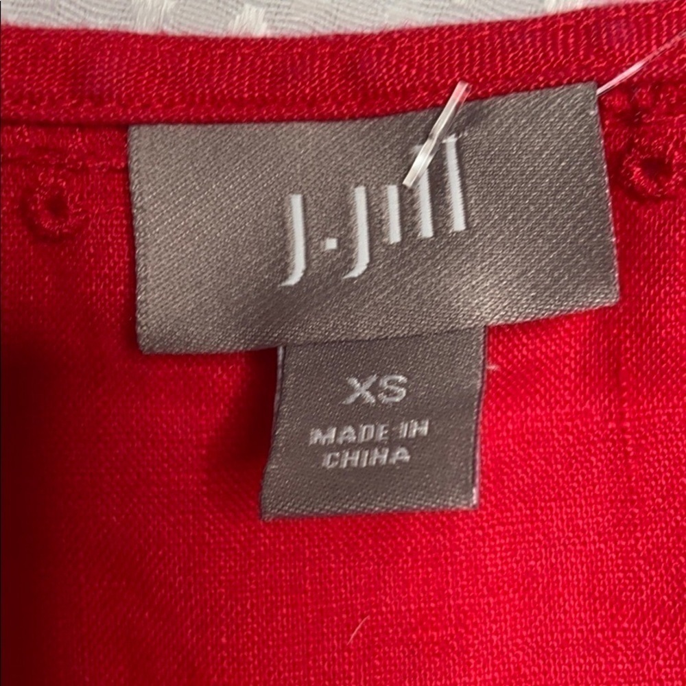 J. JILL Red Linen V-Neck Sleeveless Top XS - Picture 3 of 7